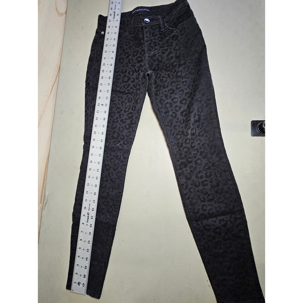 Rock & Republic Kashmiere Leopard Print Skinny‎ Jeans Grey Black Size 2M R010286 - Picture 10 of 14
